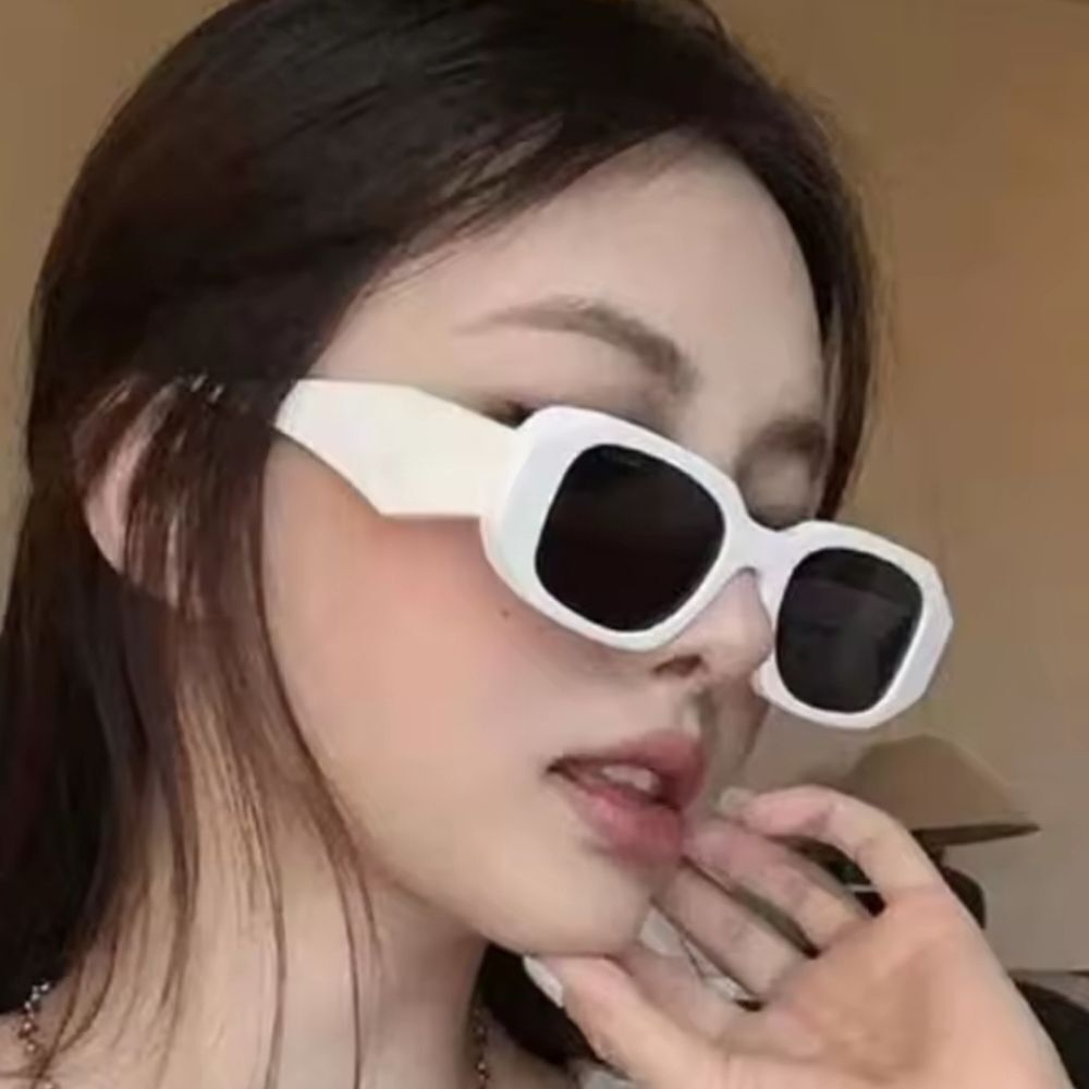 New Retro Square White Sunglasses Luxury Designier Style